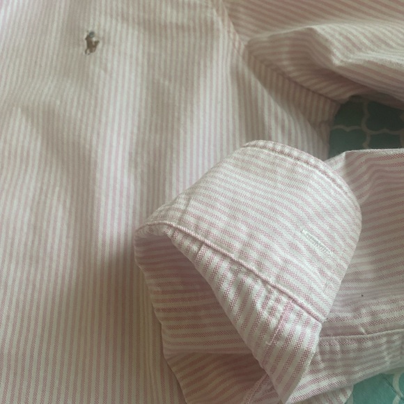 RALPH LAUREN Stripes Custom Fit Woman Shirt - Picture 7 of 8
